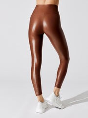 Black High Waisted 7/8 Legging in Takara Shine | Carbon38 | Carbon38