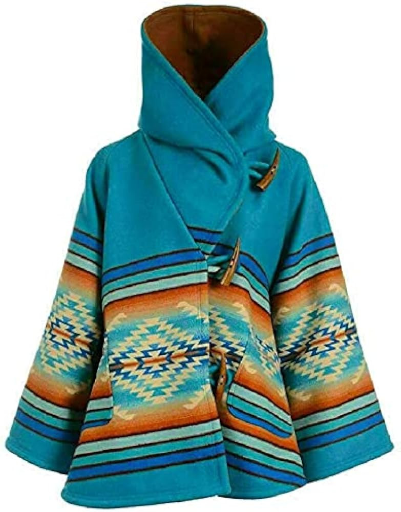 Yellowstone Season 3 Wool Blend Beth Dutton Blue Hooded Kelly Reilly Coat Poncho | Amazon (US)