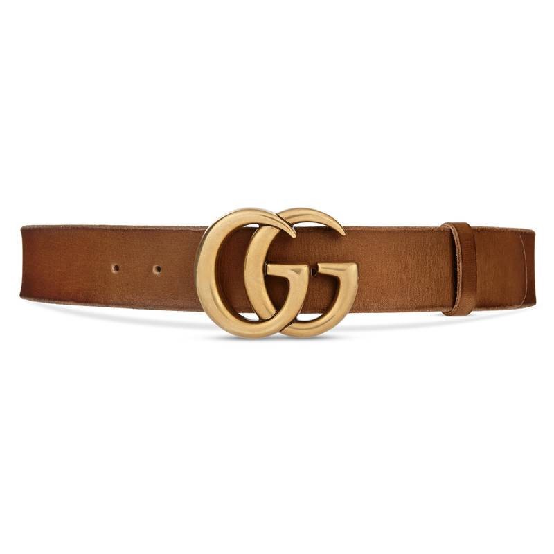 Leather belt with Double G buckle | Gucci (US)