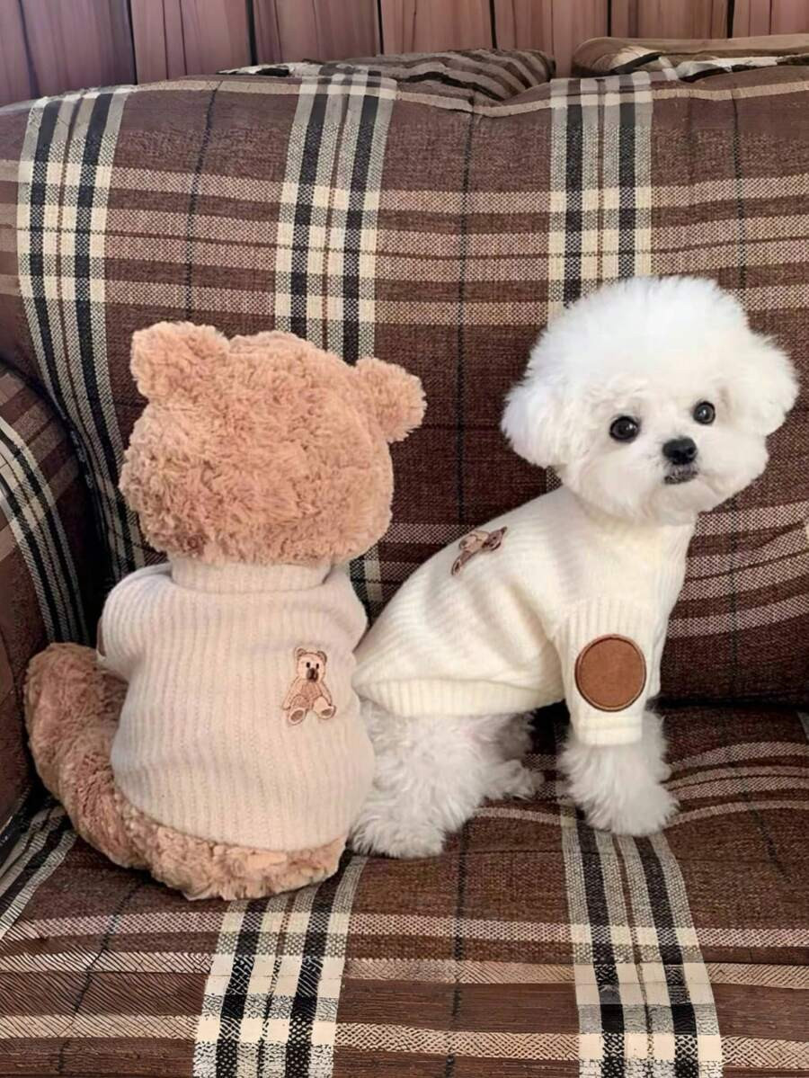 1pc Pet Sweatshirt For Autumn/Winter, Comfortable Versatile Dog/Cat Base Layer, Suitable For York... | SHEIN