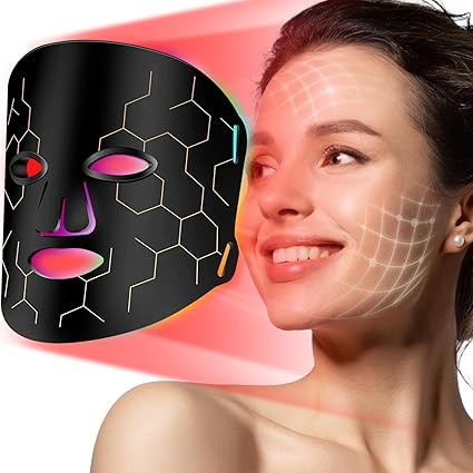 LED Fcae Mask Light Therapy, 8 Modes 288 Beads Red Light Therapy for Face, Portable Remote Timer,... | Amazon (US)