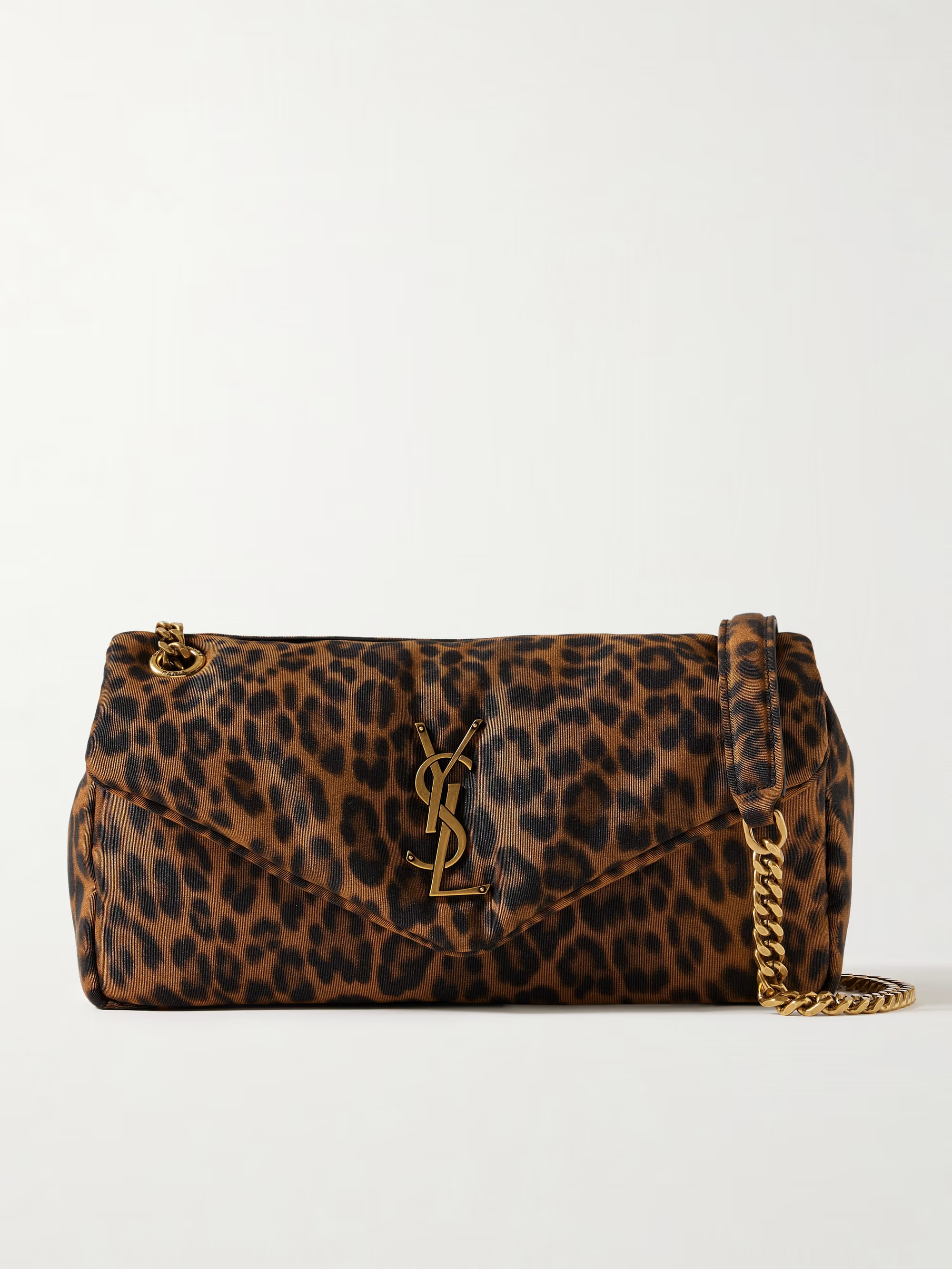 Calypso small padded leopard-print faille shoulder bag | NET-A-PORTER (US)