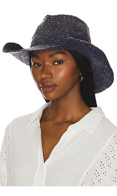Nikki Beach Carrera Hat in Navy & Silver from Revolve.com | Revolve Clothing (Global)