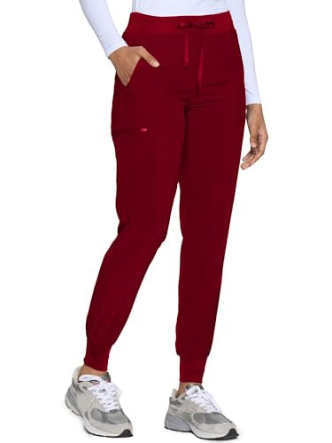 COZYFIT Womens Scrub Pants - Soft Stretch Yoga Style，Burgundy, 4XL | Amazon (US)