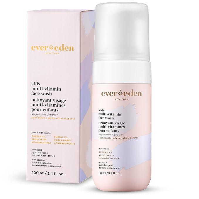 Evereden Kids Face Wash: Cool Peach, 3.4 fl oz. | Gentle Skin Care | Non-toxic and Clean Ingredie... | Amazon (US)