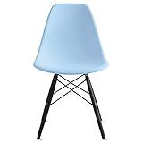 2xHome Eames Side BLK Leg(Blue) Dining Chair | Amazon (US)