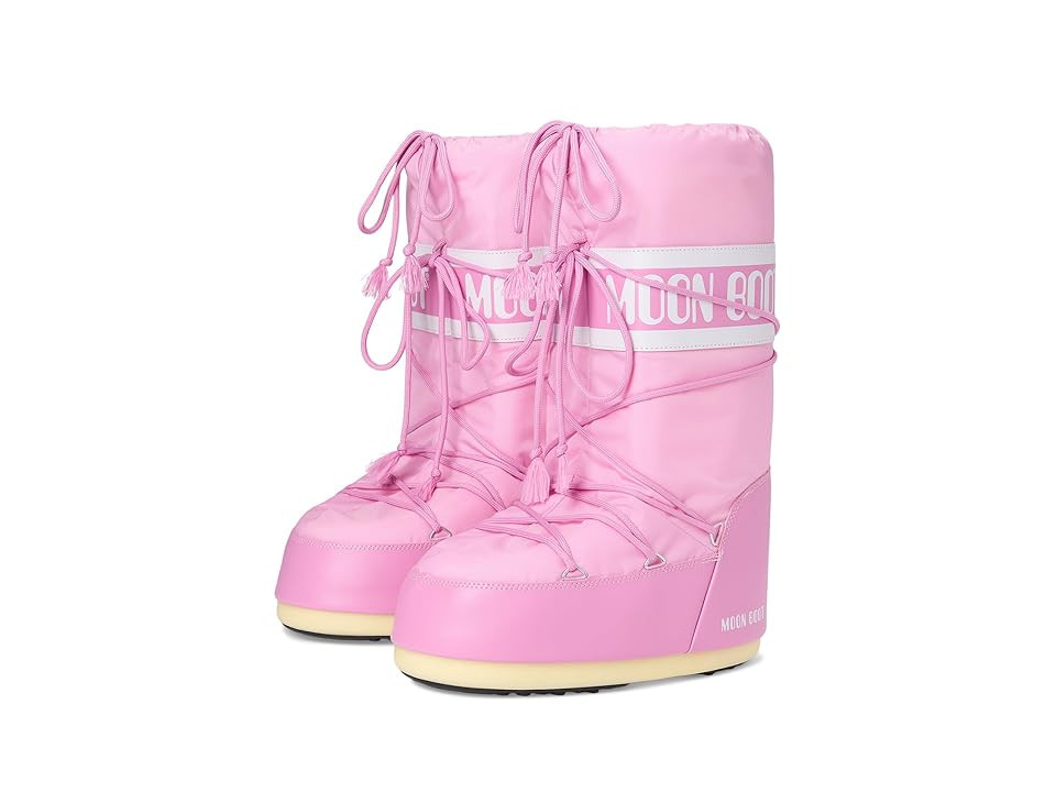 MOON BOOT Icon Nylon Boots Pink : 45-47 (US Men's 11.5-13 - Women's 12.5-14) Medium | Zappos
