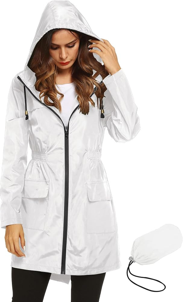Lomon Women Waterproof Lightweight Rain Jacket Active Outdoor Hooded Raincoat | Amazon (US)