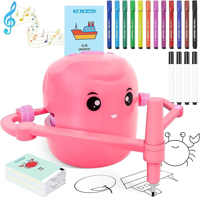 Drawing Robot for Kids with 150 Learning Cards and 17 Colorful Pens, Voice Interactive Educationa... | Amazon (US)