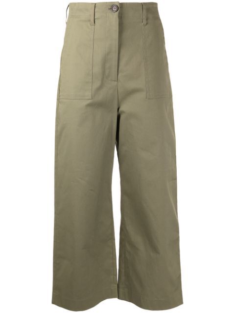 wide-leg cropped trousers | Farfetch (UK)