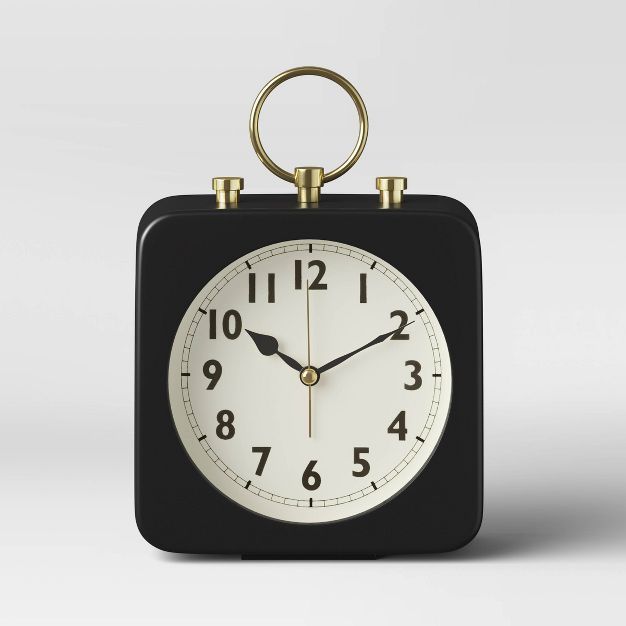 5" Square Alarm Clock Black - Threshold™ | Target