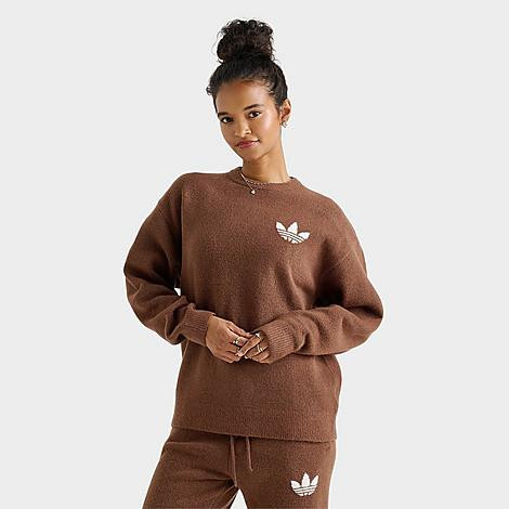 adidas Women's Originals Athletic Department Knitted Sweater in Preloved Brown Size: XL | JD Sports (US)