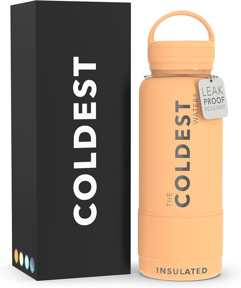 Coldest Insulated Water Bottle with Handle Lid | Leak Proof, Insulated Modern Stainless Steel, Tr... | Amazon (US)