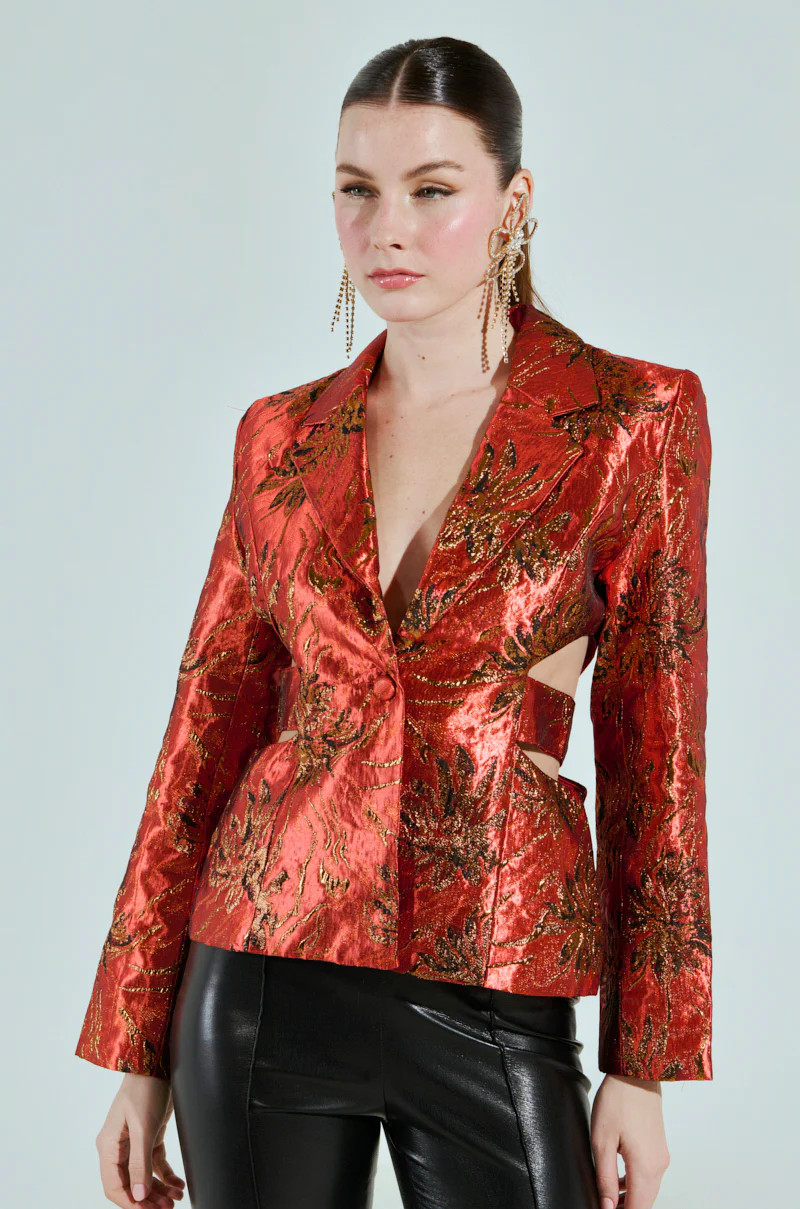 COCKTAIL HOUR CUT-OUT BLAZER | AKIRA