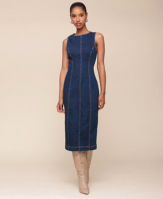 Women's Sleeveless Denim Midi Dress | Macy's Canada