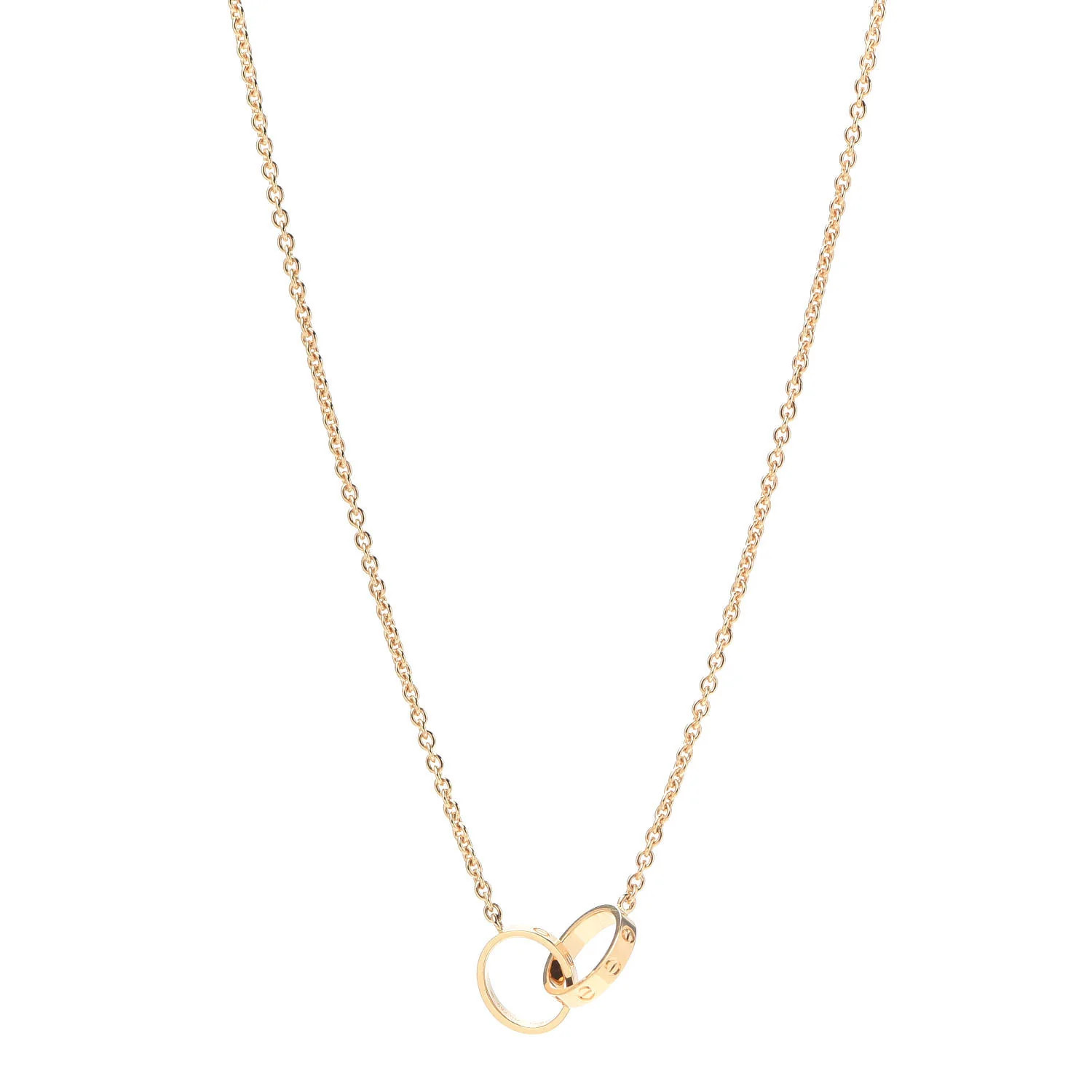 CARTIER 18K Yellow Gold Interlocking LOVE Necklace | FASHIONPHILE | Fashionphile