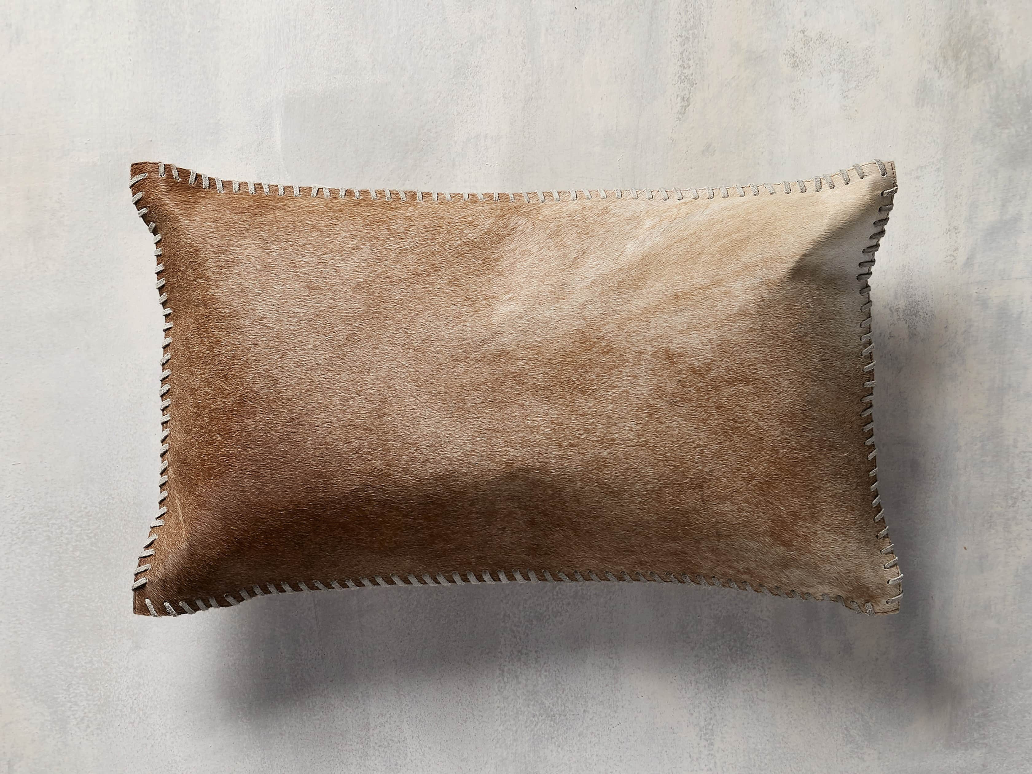Whipstitch Hide Lumbar Pillow Cover | Arhaus