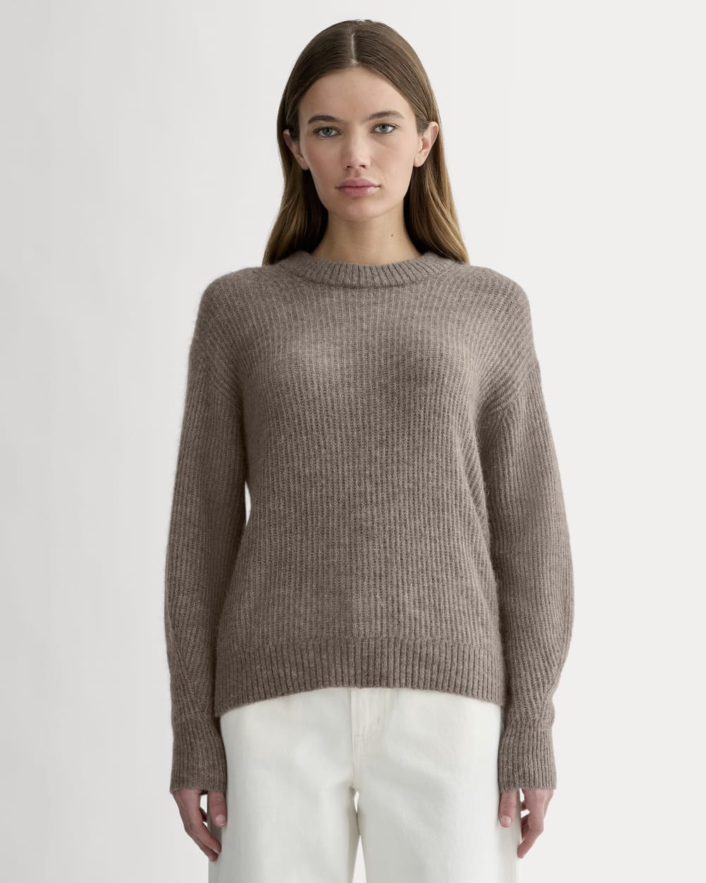 The Cocoon Crew in Alpaca | Taupe Melange | Everlane