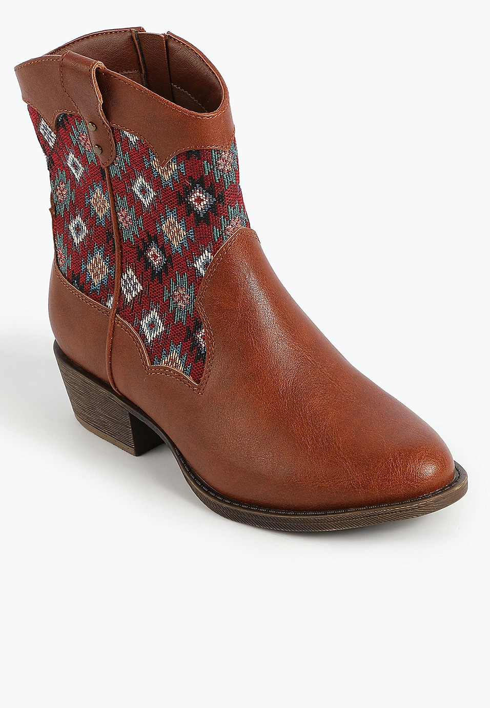 SuperCush Geometric Pattern Ankle Boot | Maurices