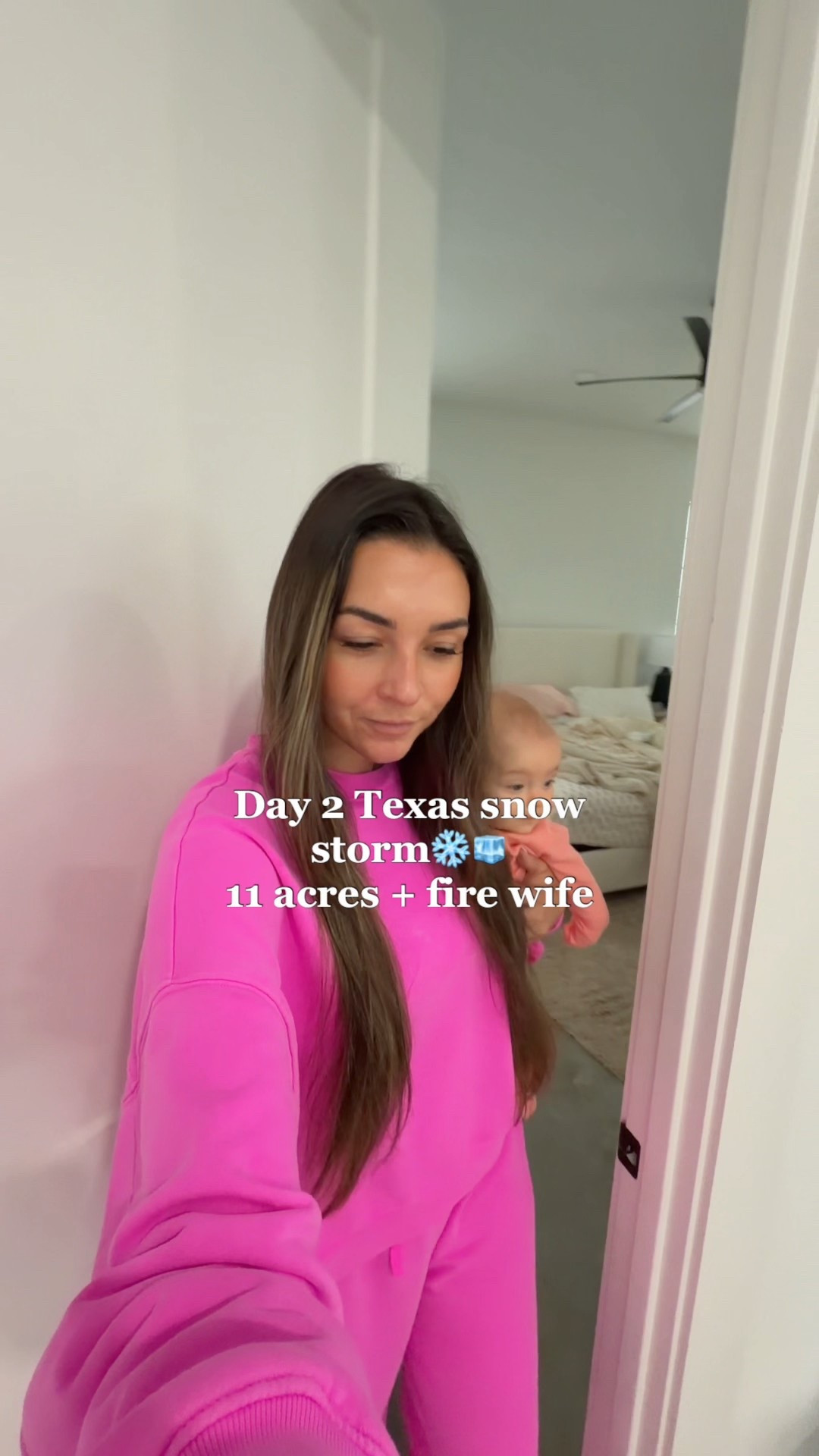 Large top for oversized fit, medium bottoms