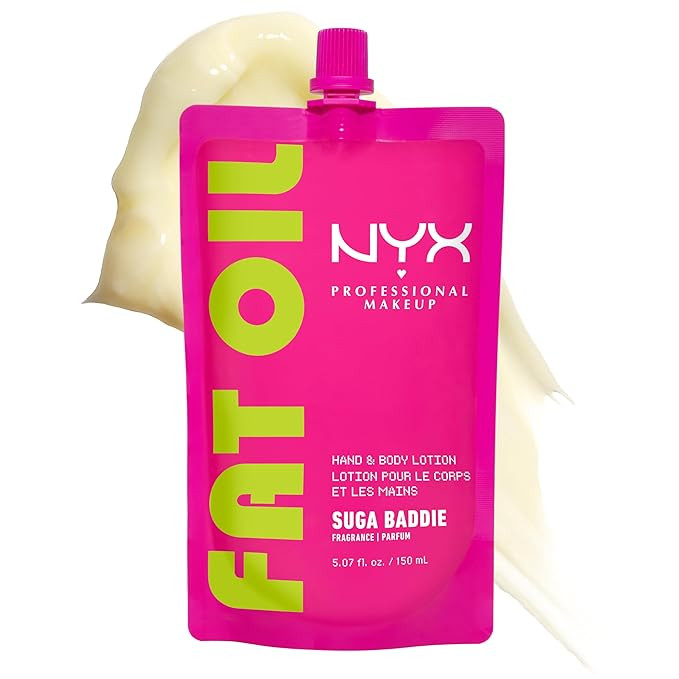 NYX PROFESSIONAL MAKEUP Fat Oil Hand & Body Lotion in Suga Baddie, Vanilla Lotion with 24HR Hydra... | Amazon (US)