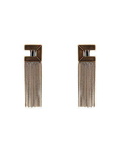 Elisabetta Franchi Woman Earrings Bronze Size - Metal | YOOX (US)