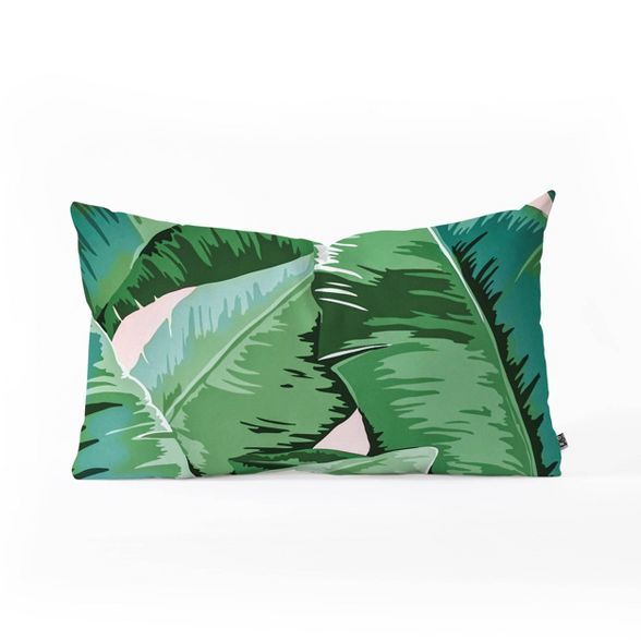 Gale Switzer Banana Leaf Grandeur Oblong Lumbar Throw Pillow Green - Deny Designs | Target