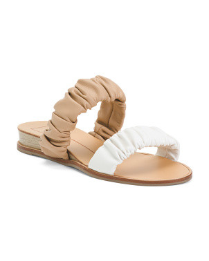 Rouched Demi Wedge Slide Sandals | TJ Maxx