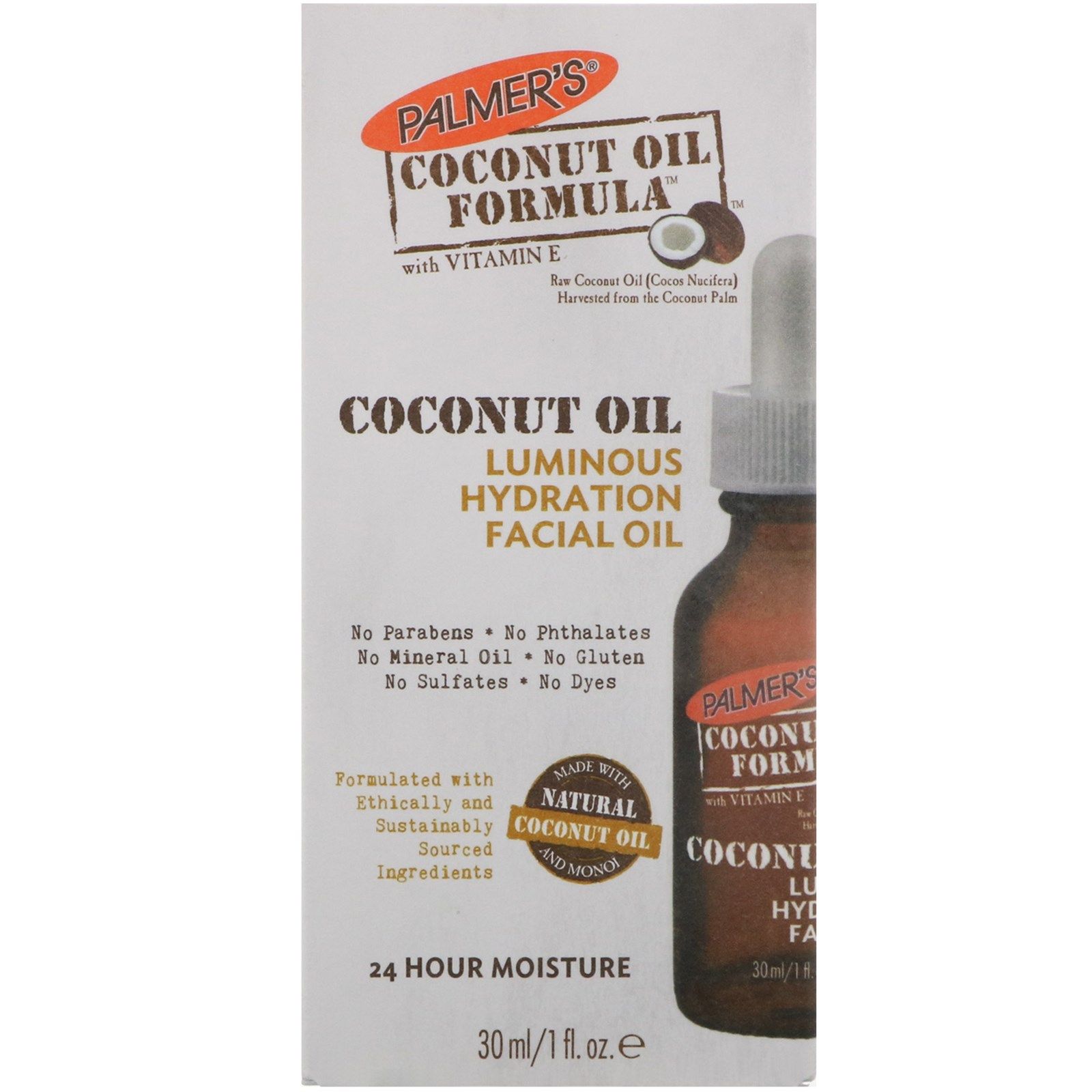 Palmer's, Coconut Oil Formula, Luminous Hydration Facial Oil, 1 fl oz (30 ml) | iHerb