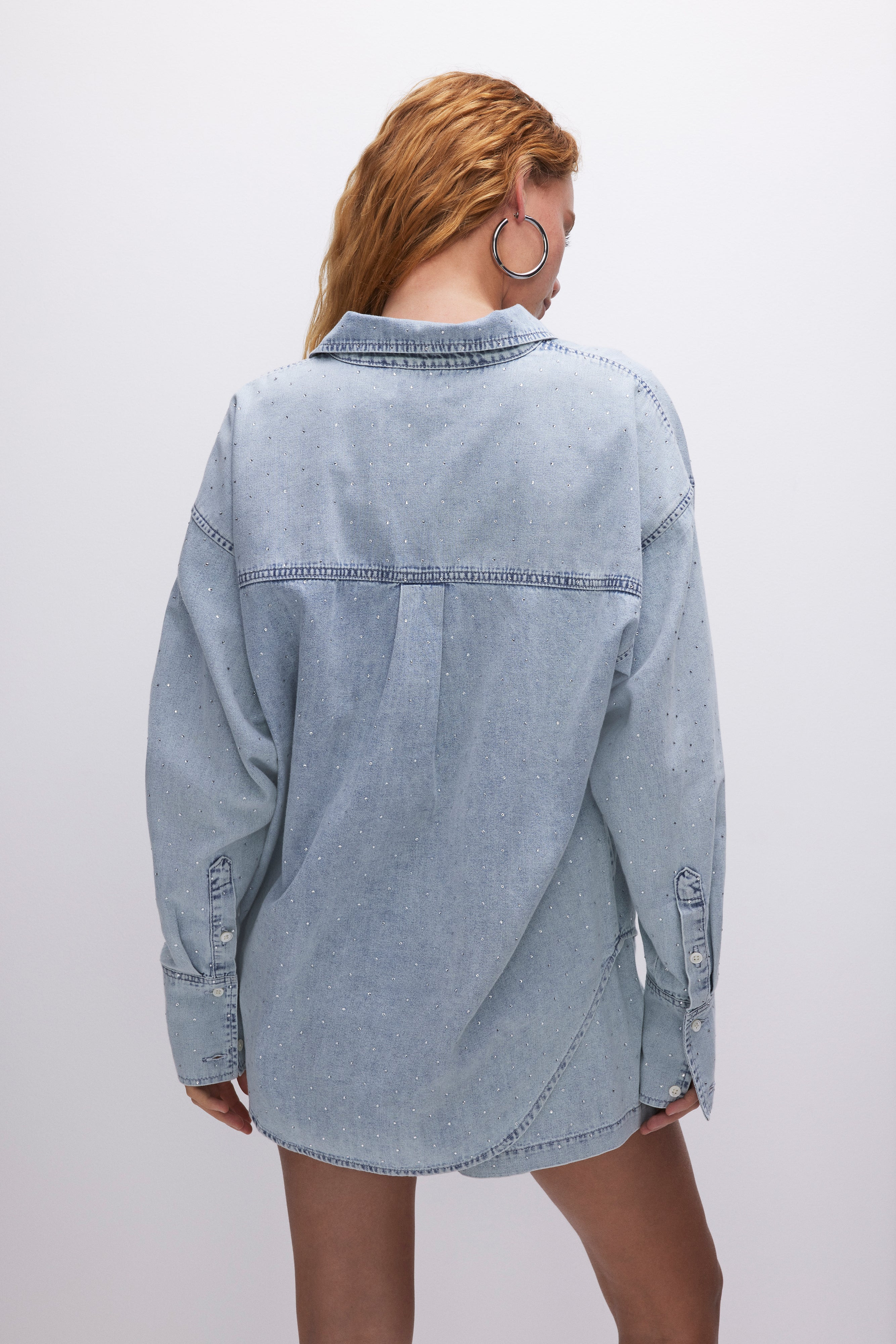 DENIM DIAMOND SHIRT | INDIGO499 - GOOD AMERICAN | Good American