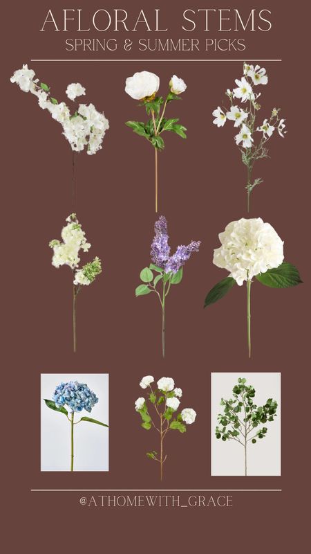 Spring and summer florals. Faux florals peonies. Hydrangeas. Lilacs. Faux stems. Afloral stems. Spring flowers. 

#LTKSeasonal #LTKHome