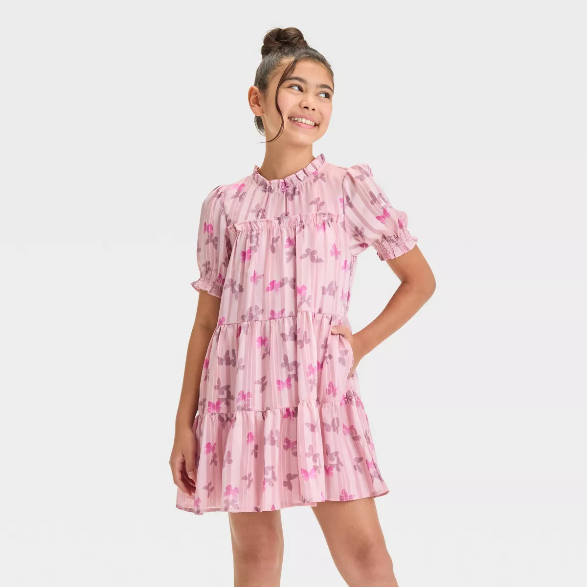 Girls' Short Sleeve Woven Dress - Cat & Jack™ | Target