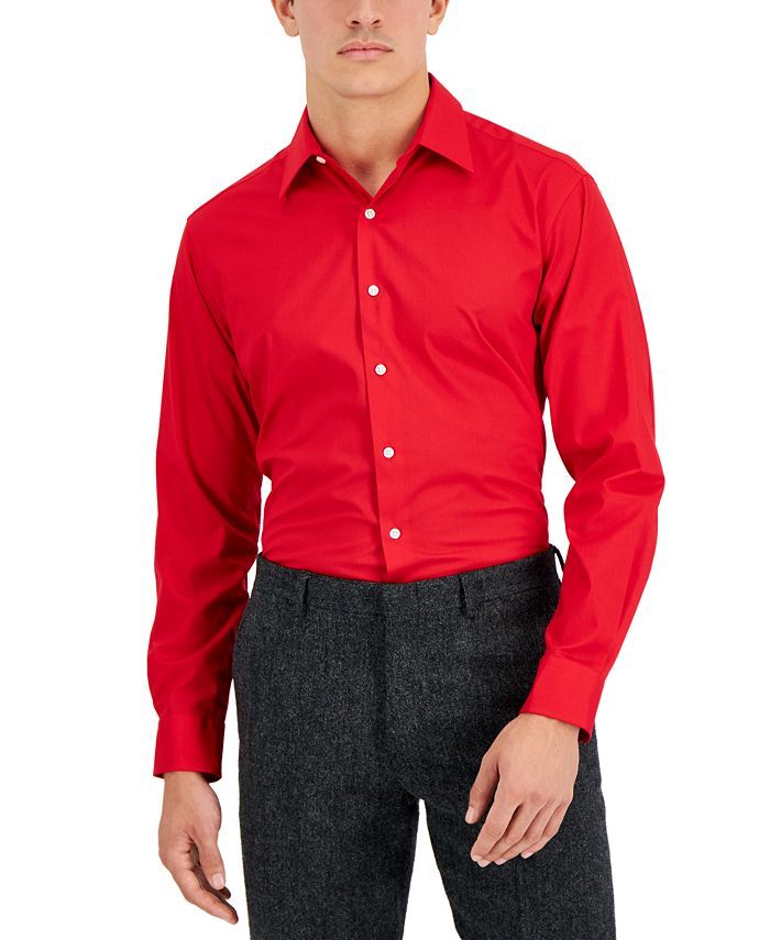 Men's Regular Fit Solid Dress Shirt, Created for Macy's | Macys (US)