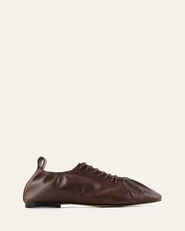 HUNTER CASUAL FLATS CHOCOLATE LEATHER | Jo Mercer (AU)