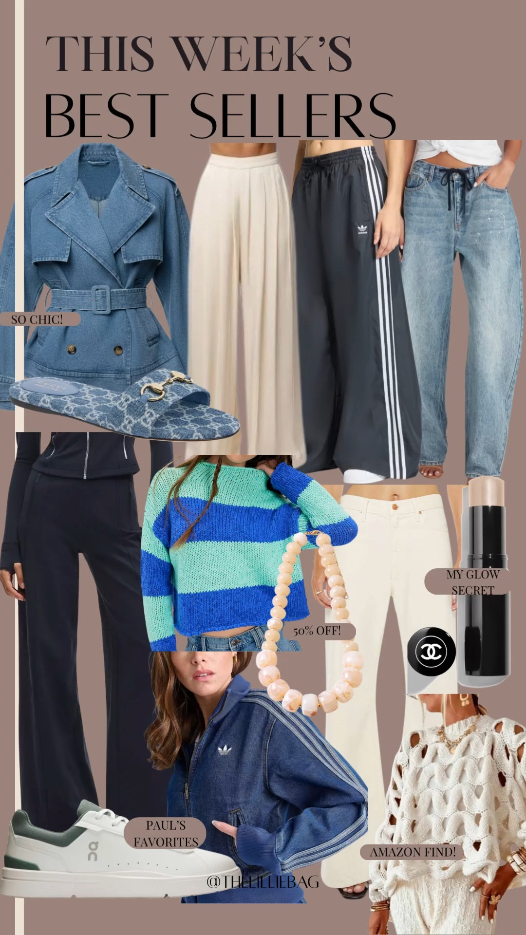 This week’s best sellers! My necklace is half off today! 

Denim. Track pants. Denim jeans. Jacket. Spring outfit. Spring finds. Sweater. Shoes. Sandals. Spring break. 

#LTKootd #LTKSeasonal