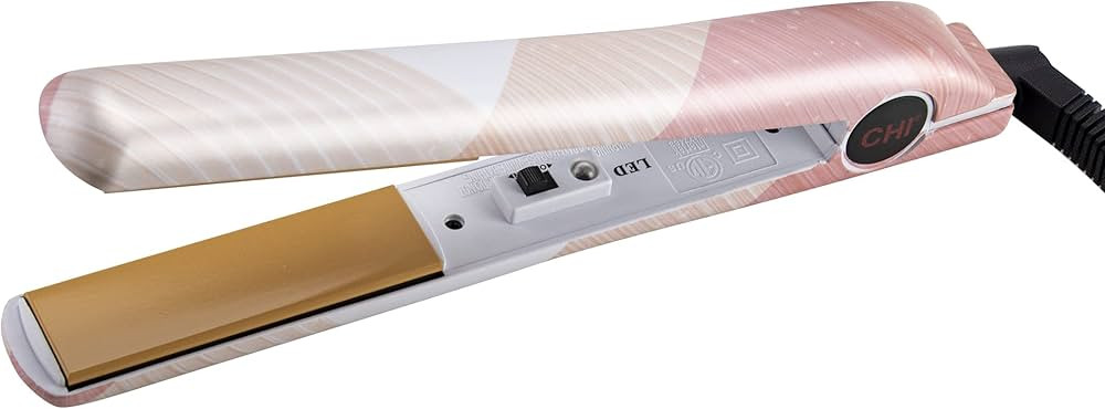 CHI Original Ceramic Hair Straightening Flat Iron| 1" Plates | Pink Print | Professional Salon Mo... | Amazon (US)