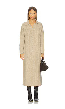 Line & Dot Emila Maxi Dress in Beige from Revolve.com | Revolve Clothing (Global)