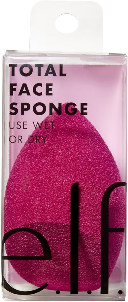 e.l.f. Total Face Blending Sponge, Latex-Free Makeup Sponge With Angled & Rounded Sides For Conce... | Amazon (US)