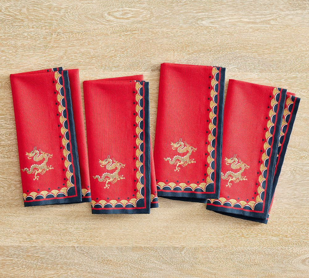 Lunar New Year Cotton Napkins - Set of 4 | Pottery Barn (US)