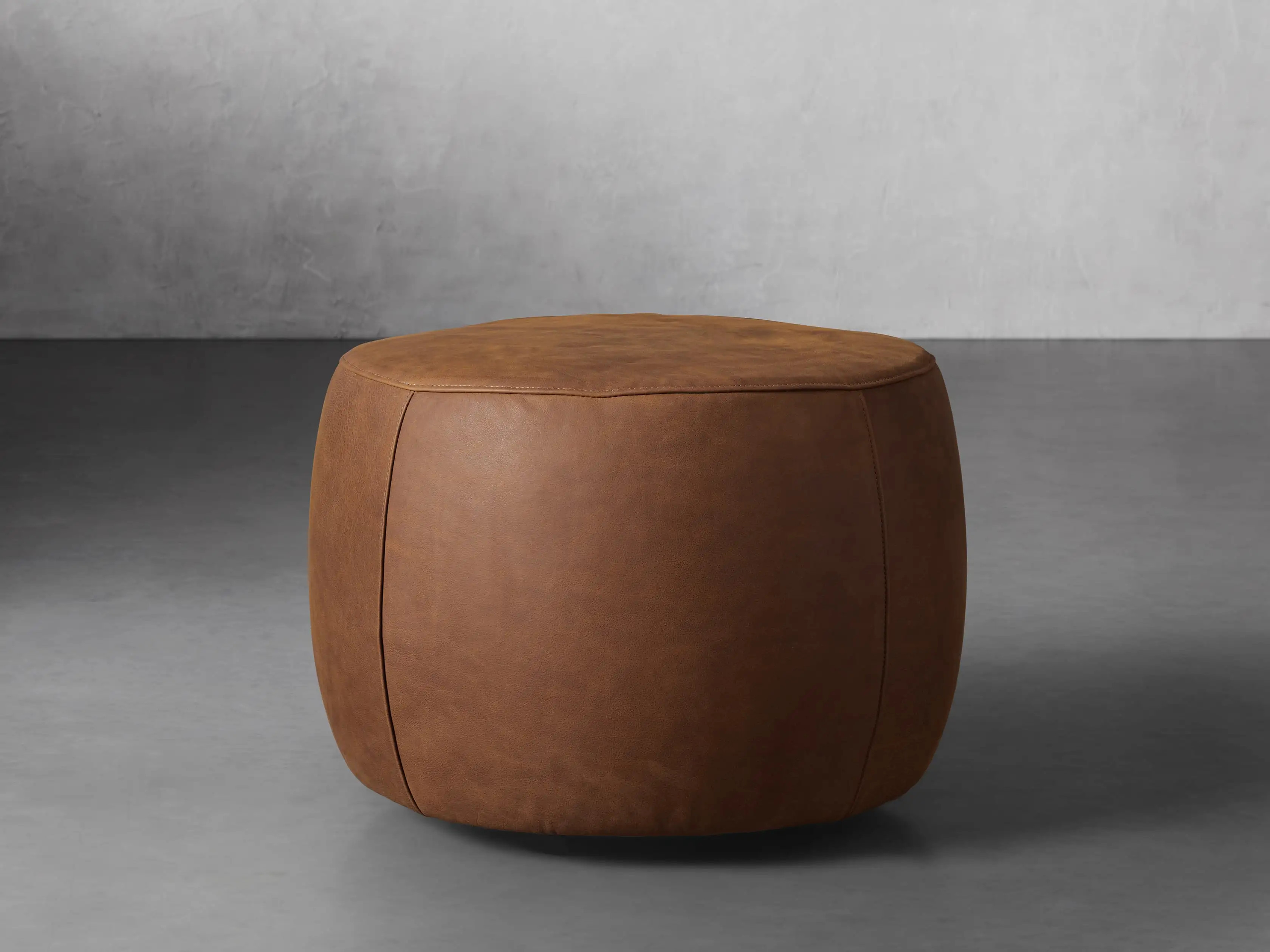 Ryles Leather Ottoman | Arhaus