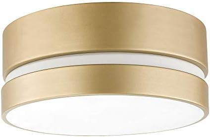 Globe Electric Novogratz x Globe Aurora 2 Flush Mount Ceiling Light, Soft Gold, Inner Frosted Sha... | Amazon (US)