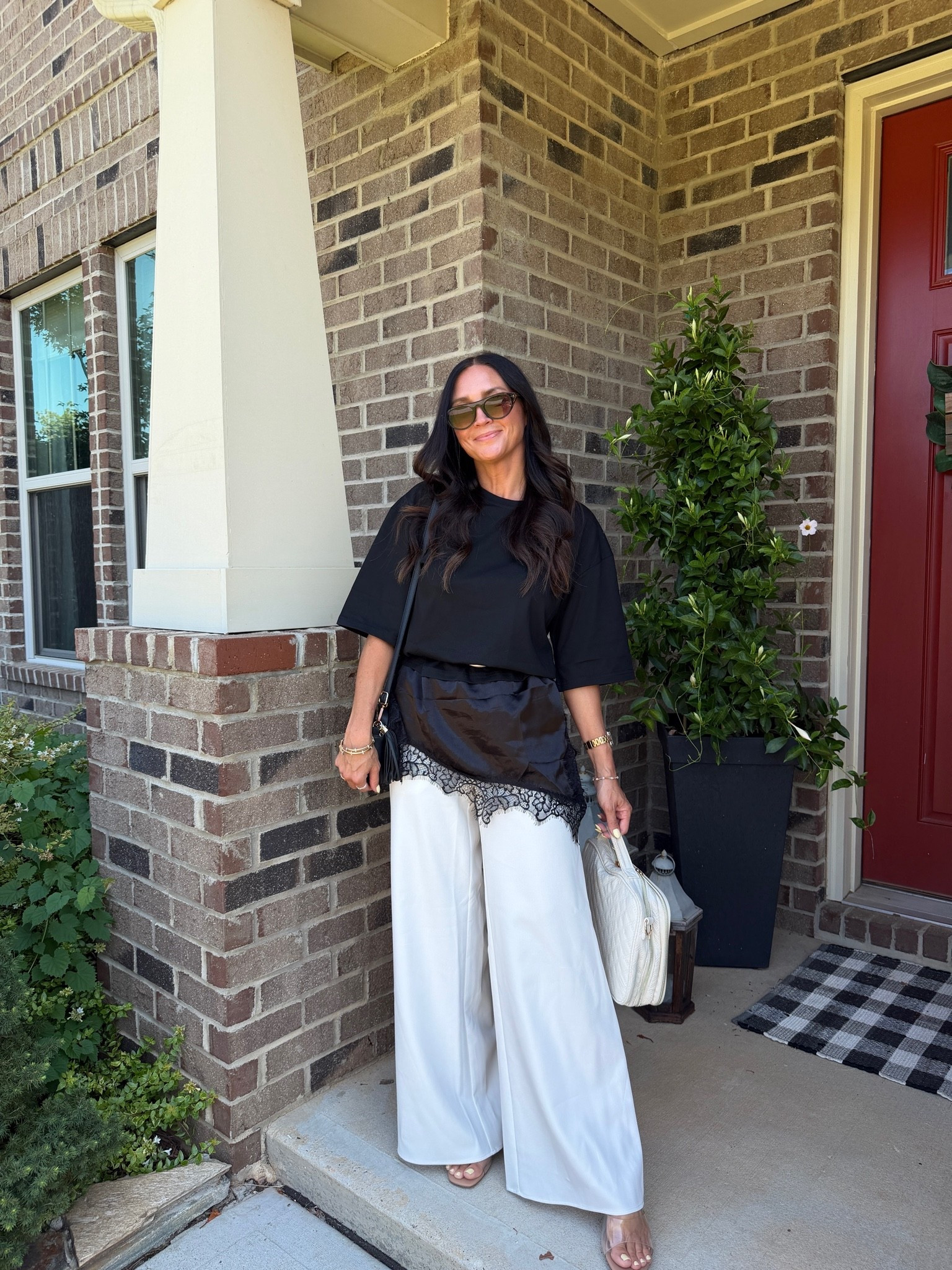 Today’s church fit! These wide leg pants are giving aritzia, without the cost 👀

#LTKPetite #LTKOver40 #LTKootd
