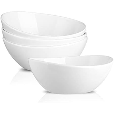 DOWAN 9" Porcelain Serving Bowls, Large Serving Dishes, 36 Ounce for Salads, Side Dishes, Pasta, Ova | Amazon (US)