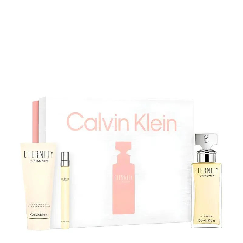 Calvin Klein Eternity Eau De Parfum 100Ml + Miniatura 10Ml + Body Lotion 100Ml | DrogaRaia (BR)