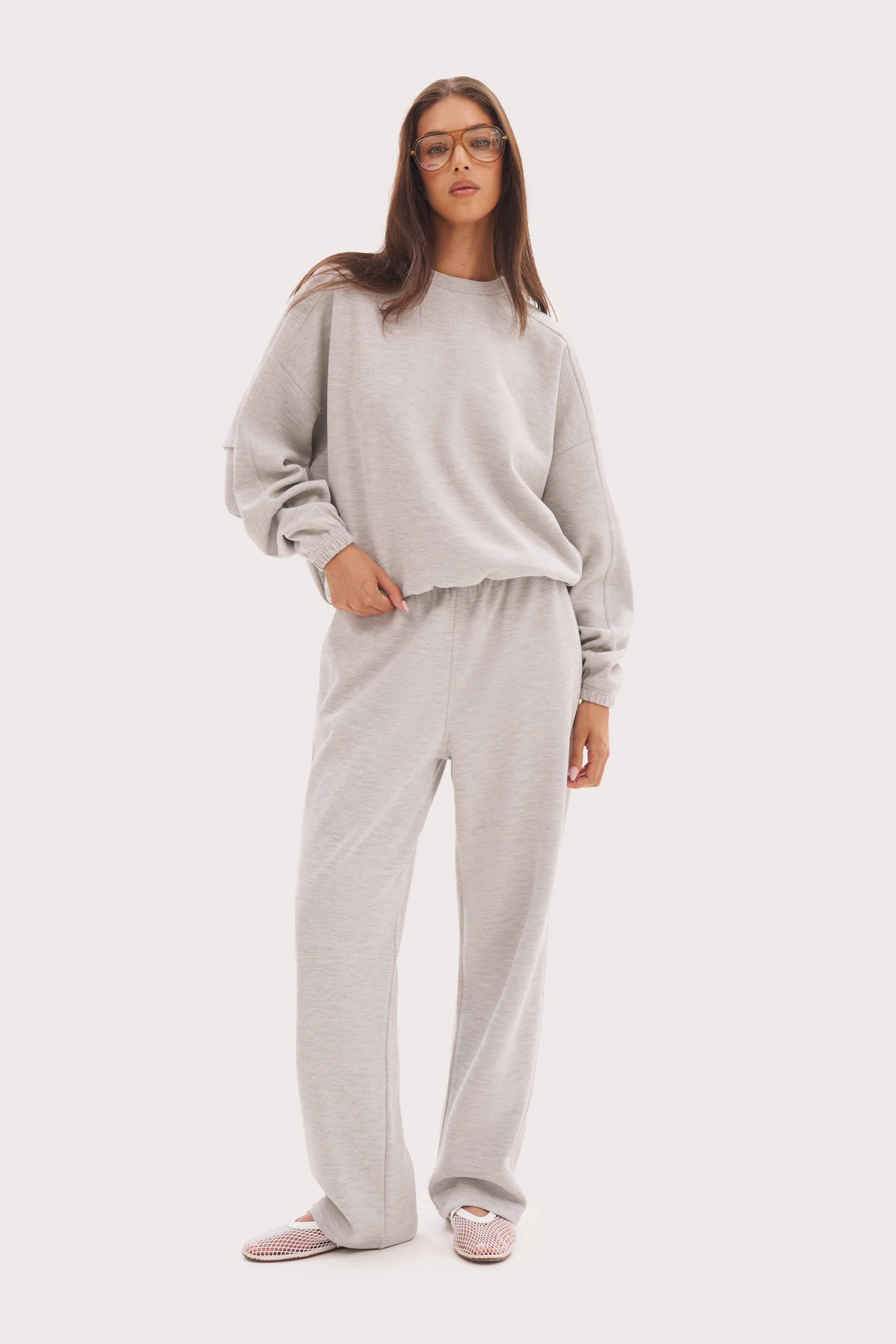 Maebe Daily Errands Oversized Jumper - Grey Marl | Maebe UK