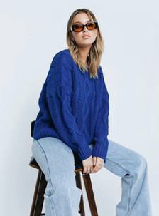 Anaya Oversized Sweater Monday Blues | Princess Polly US