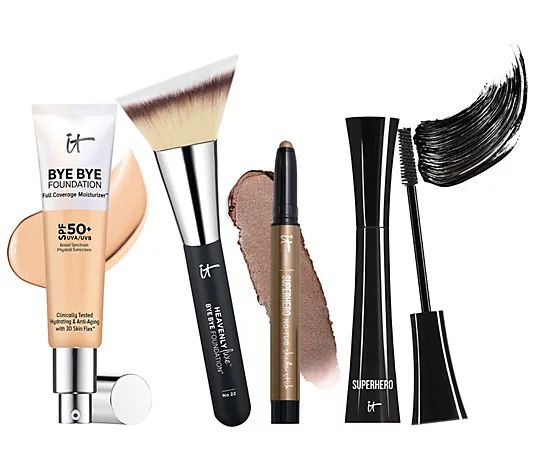 IT Cosmetics It's Your Bye Bye Complexion & Superhero 4pc Collection | QVC