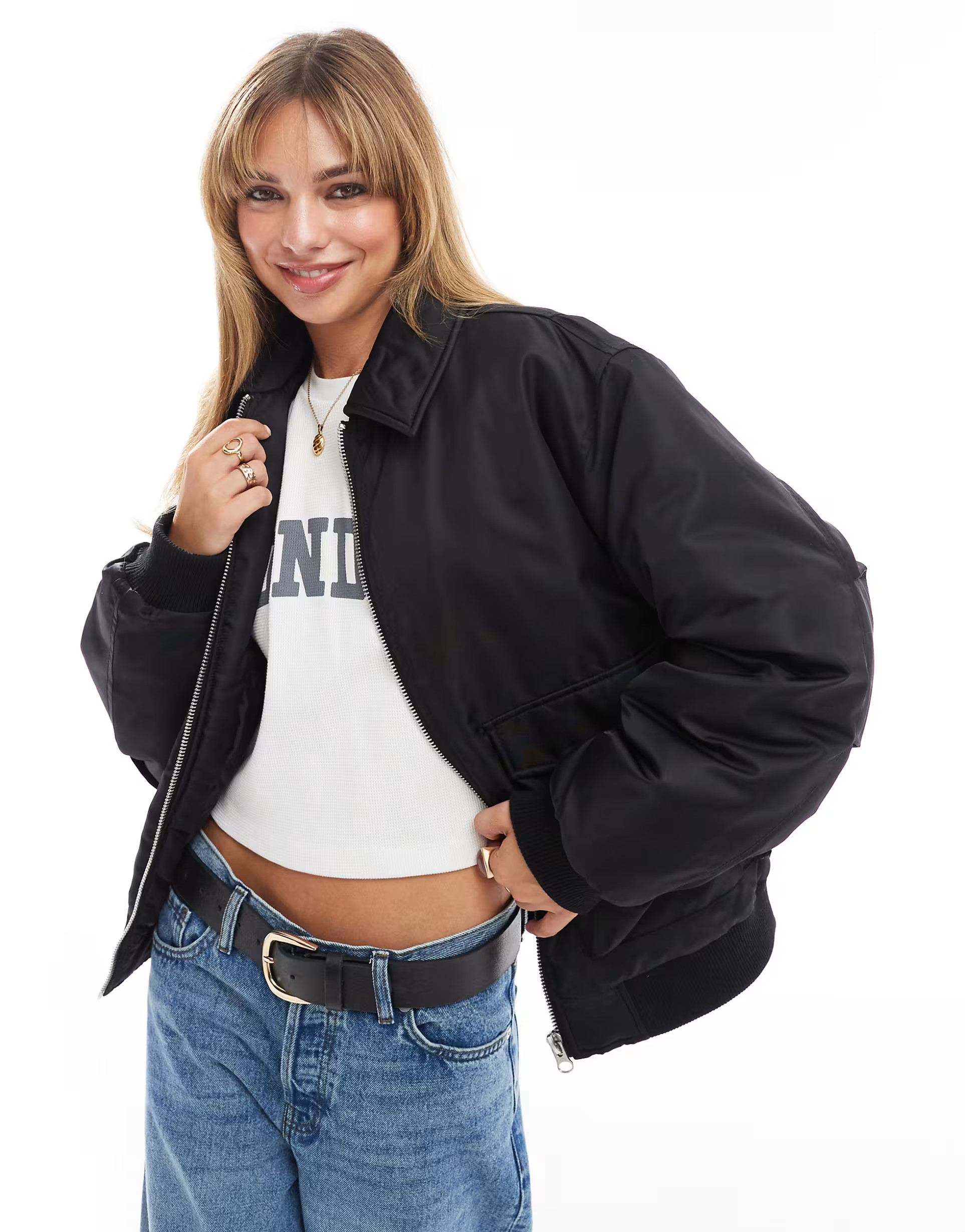 ASOS DESIGN MA1 bomber jacket in black | ASOS (Global)