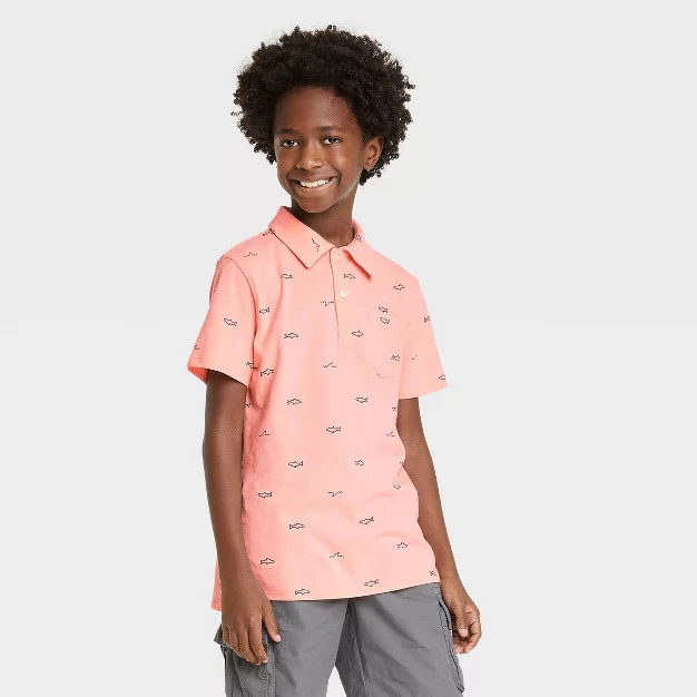 Boys' Knit Polo Short Sleeve Shirt - Cat & Jack™ | Target