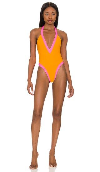 In Charge One Piece in Tangerine & Pink | Revolve Clothing (Global)